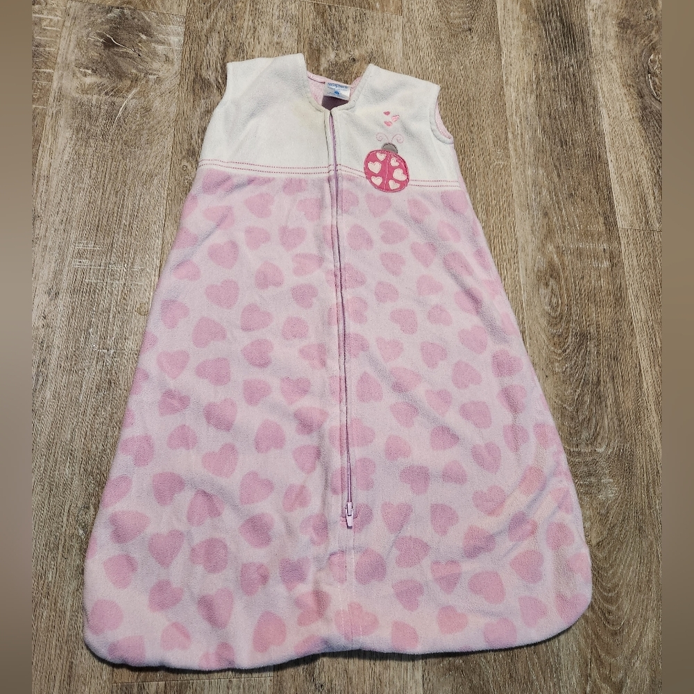 Halo Medium Pink Heart Pattern 6-12months Sleep Sack